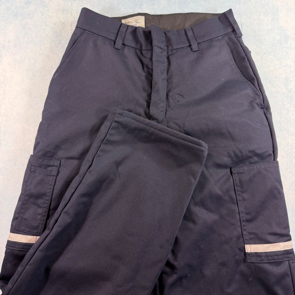 FedEx Cargo Pants Mens 28R Navy New Stan Herman Reflective Workwear FD28233